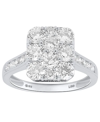 Forever Grown Diamonds Lab-Grown Diamond Ring (2 ct. t.w.) 14K Gold-Plated Sterling Silver
