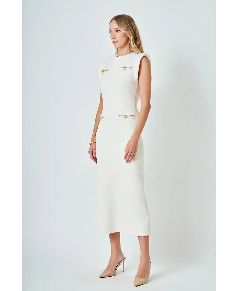 endless rose Women's Knit Padded Maxi Dress