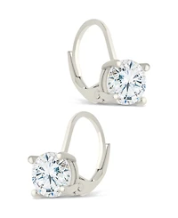 Sterling Forever Sterling Silver Round Cut French Clip Earrings