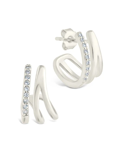 Sterling Forever Sterling Silver Harlowe Claw Studs