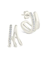 Sterling Forever Sterling Silver Harlowe Claw Studs