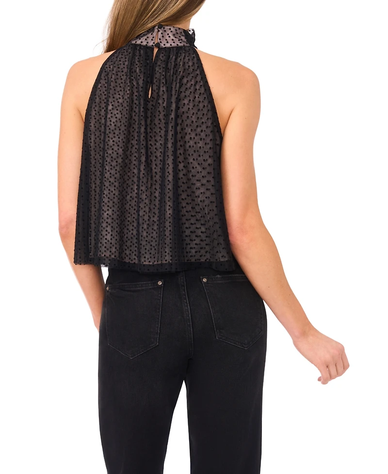 CeCe Women's Flowy Halter Sleeveless Top