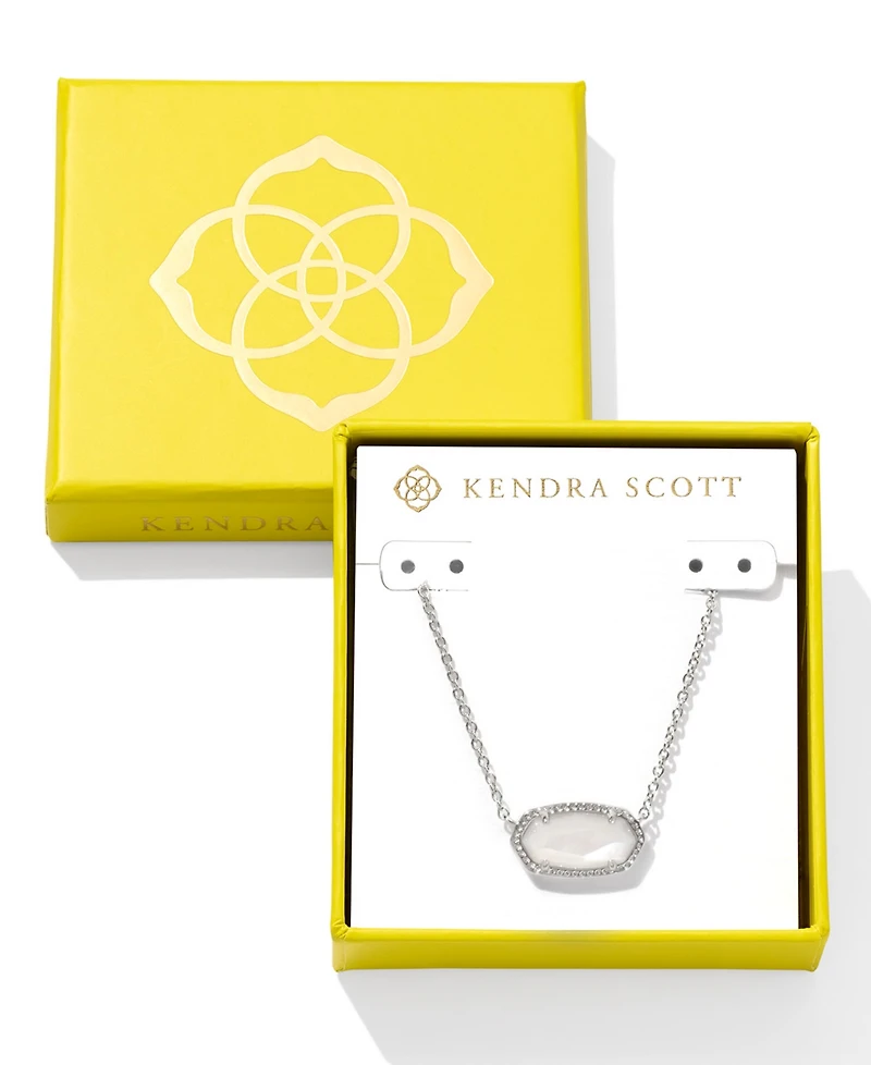 Kendra Scott Elisa Imitation Pearl Silver-Tone Pendant Necklace