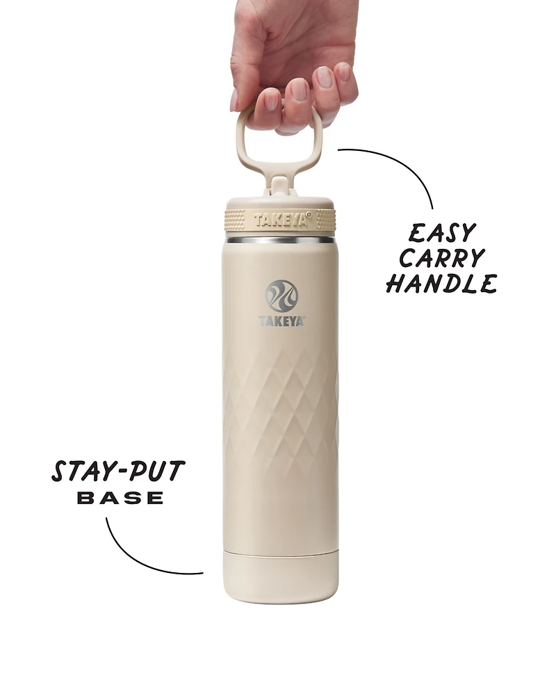 Takeya Sport oz. Triple-Insulated Water Bottle with Straw Lid