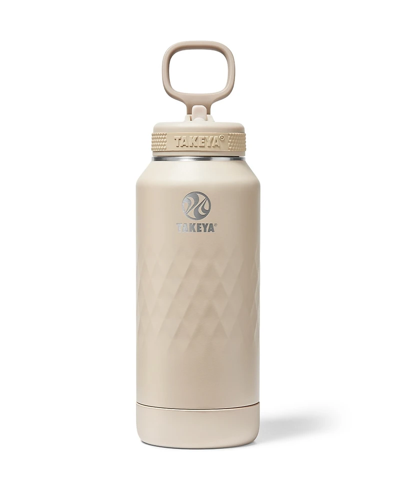 Takeya Sport oz. Triple-Insulated Water Bottle with Straw Lid