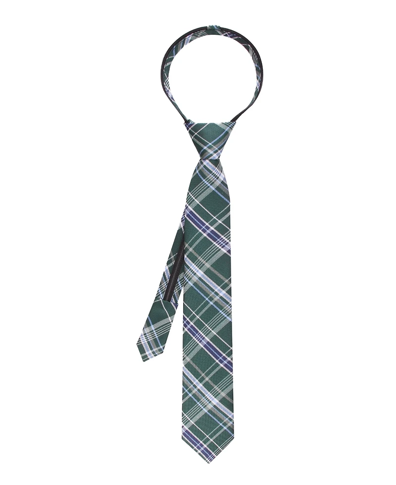 Tommy Hilfiger Boys Pre-Tied Plaid Pattern Tie
