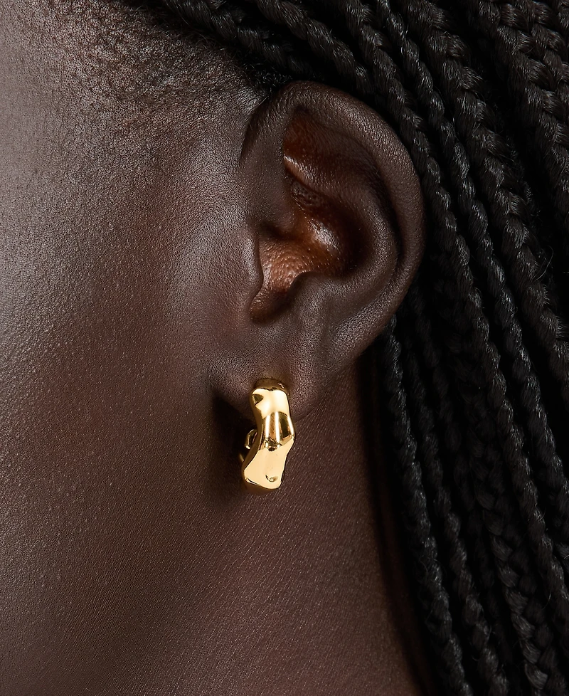 kate spade new york Gold-Tone Huggies Hoops Earrings