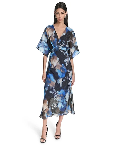 Halston Women's Printed Kimono Dress