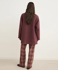 Mango Women's Fleece Zip Sweatshirt