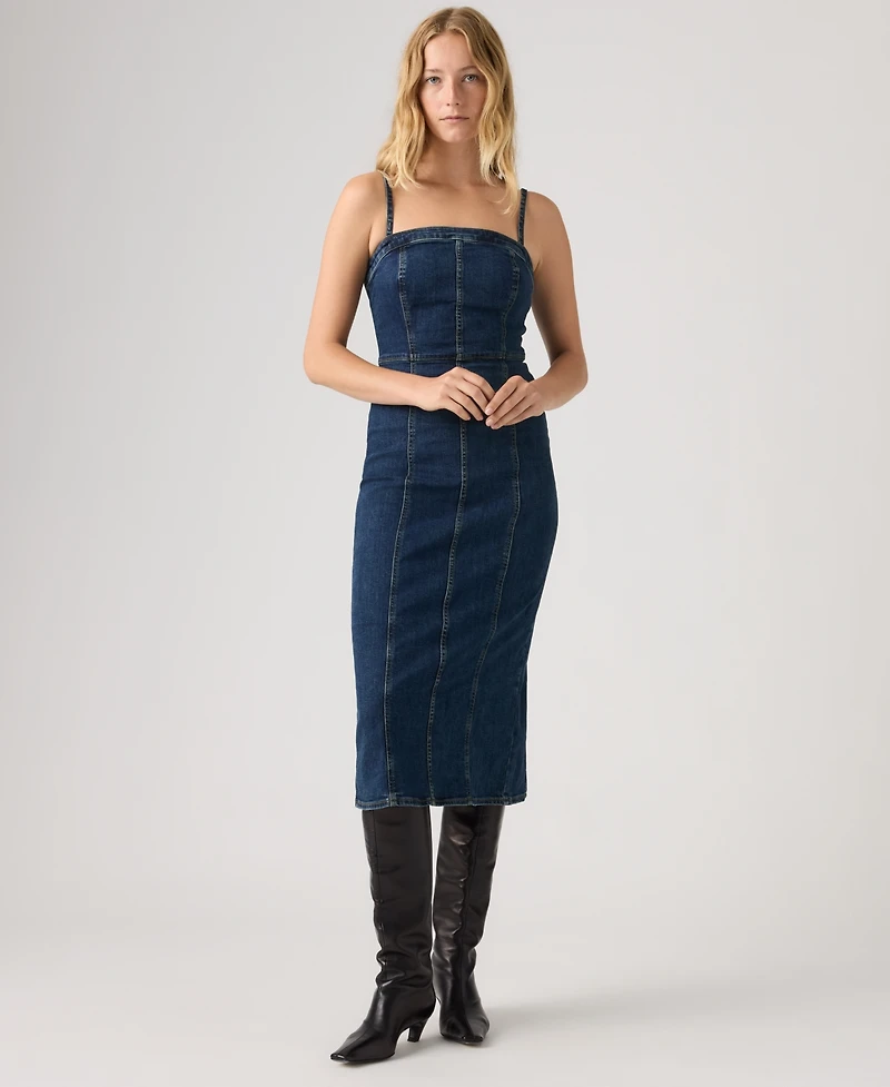 Levi's Women's Seamed Bustier Midi Dress