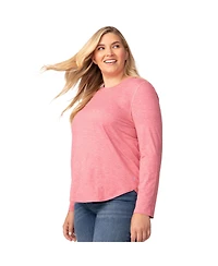 Free Country Women's Plus Cloud Knit All Day Crew Neck Top