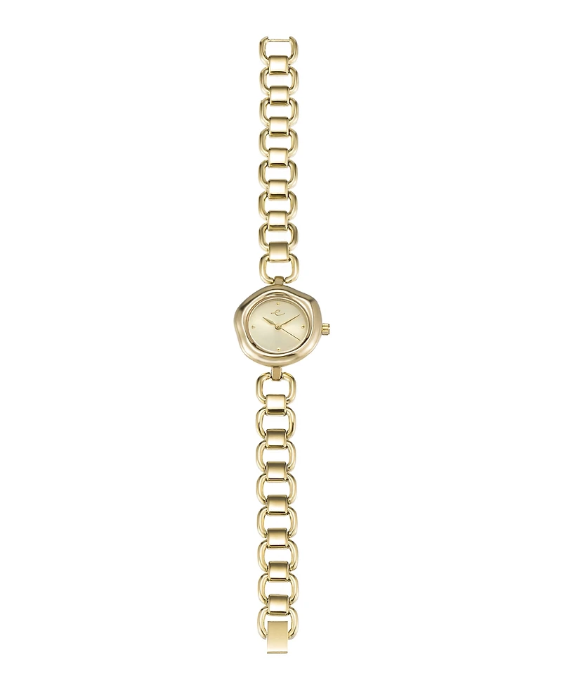 Ettika Open Circle Gold Plated Bracelet Watch, 85mm