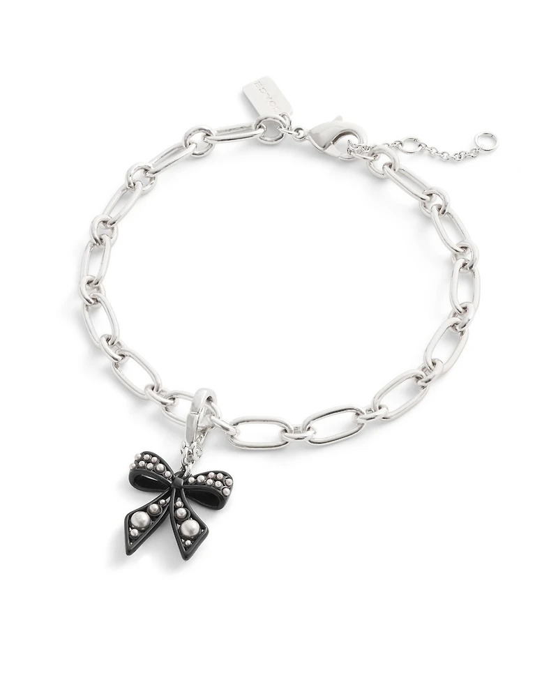 Coach Faux Pearl Collectible Signature Bow Jewelry Charm