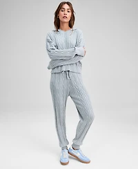 And Now This Women's Cable-Knit Jogger Pants, Macy's Exclusive