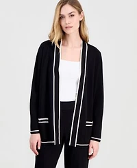 Anne Klein Womens Malibu Piped Cardigan P Xxs Xxl