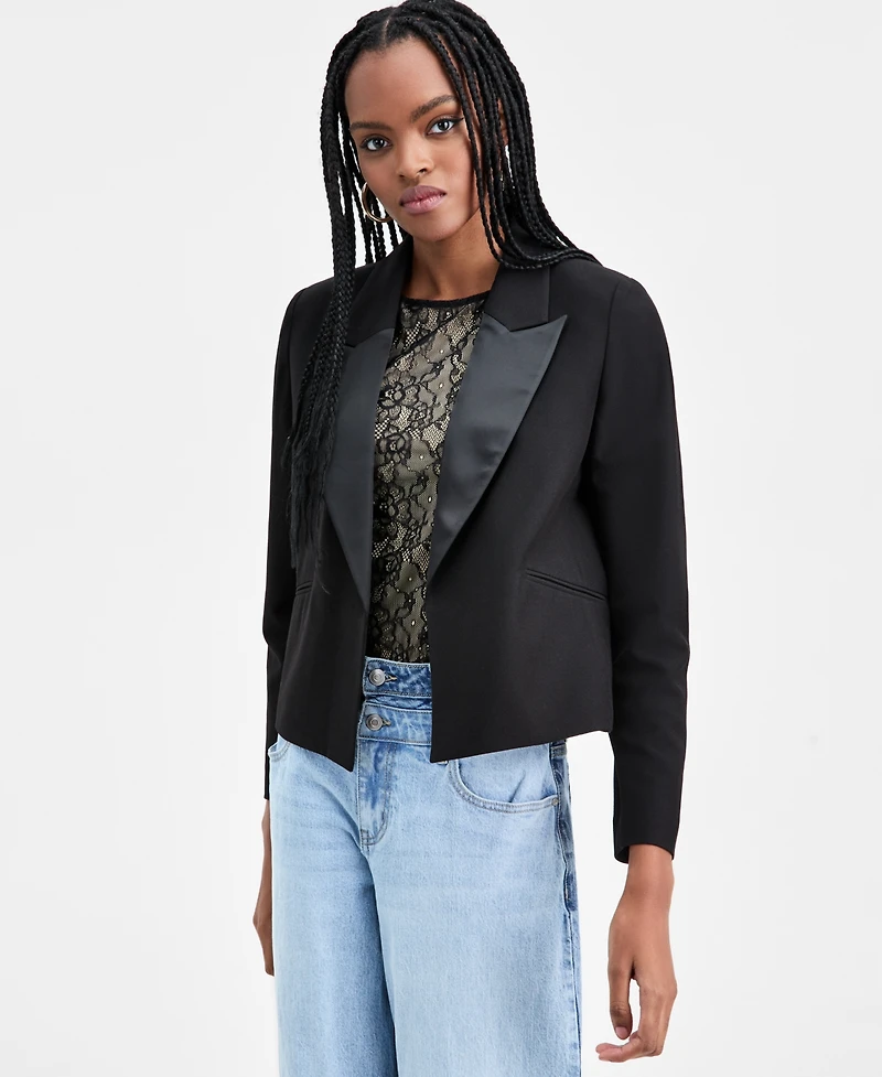 Bar Iii Women's Open Front Tuxedo Jacket, Macy's Exclusive