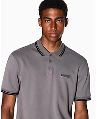 A|X Armani Exchange Men's Cozy Lab Pique with Collar Tipping Polo Shirt