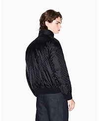 A|X Armani Exchange Men's Jacquard Allover Logo Hooded Jacket