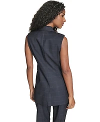 Calvin Klein Women's Windowpane Vest Jacket