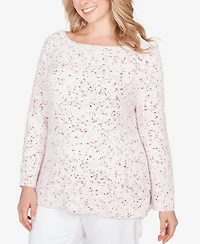 Ruby Rd. Plus Speckled Chenille Eyelash Sweater
