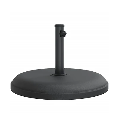 vidaXL Parasol Base Black Plastic and concrete base, iron tube Universal