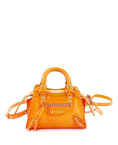 Pre-Owned Balenciaga Nano Neo Classic City Bag Embossed Leather