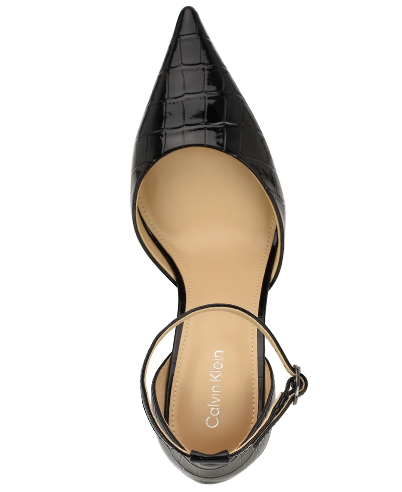 Calvin Klein Women's Olettia Ankle Strap Stiletto Pumps