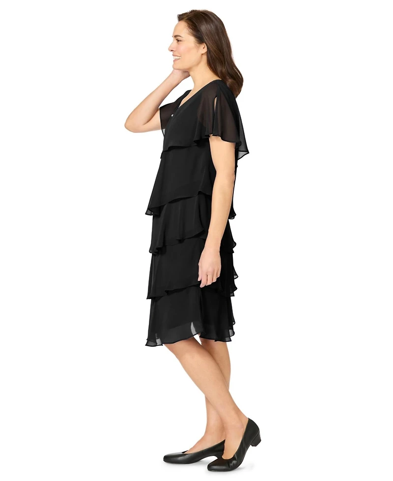 Woman Within Plus Three-Tier Dress