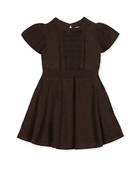Hope & Henry Little and Big Girls' Organic Flutter Sleeve Cable Sweater Dress