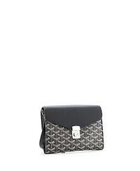 Pre-Owned Goyard Chypre Wallet on Strap Coated Canvas with Leather