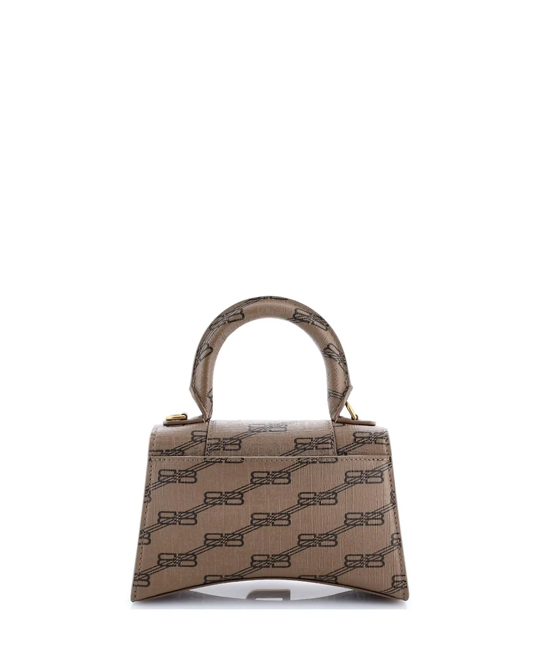 Pre-Owned Balenciaga Xs Hourglass Top Handle Bag Printed Leather