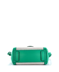Pre-Owned Versace Medium La Medusa Top Handle Bag Leather with Canvas