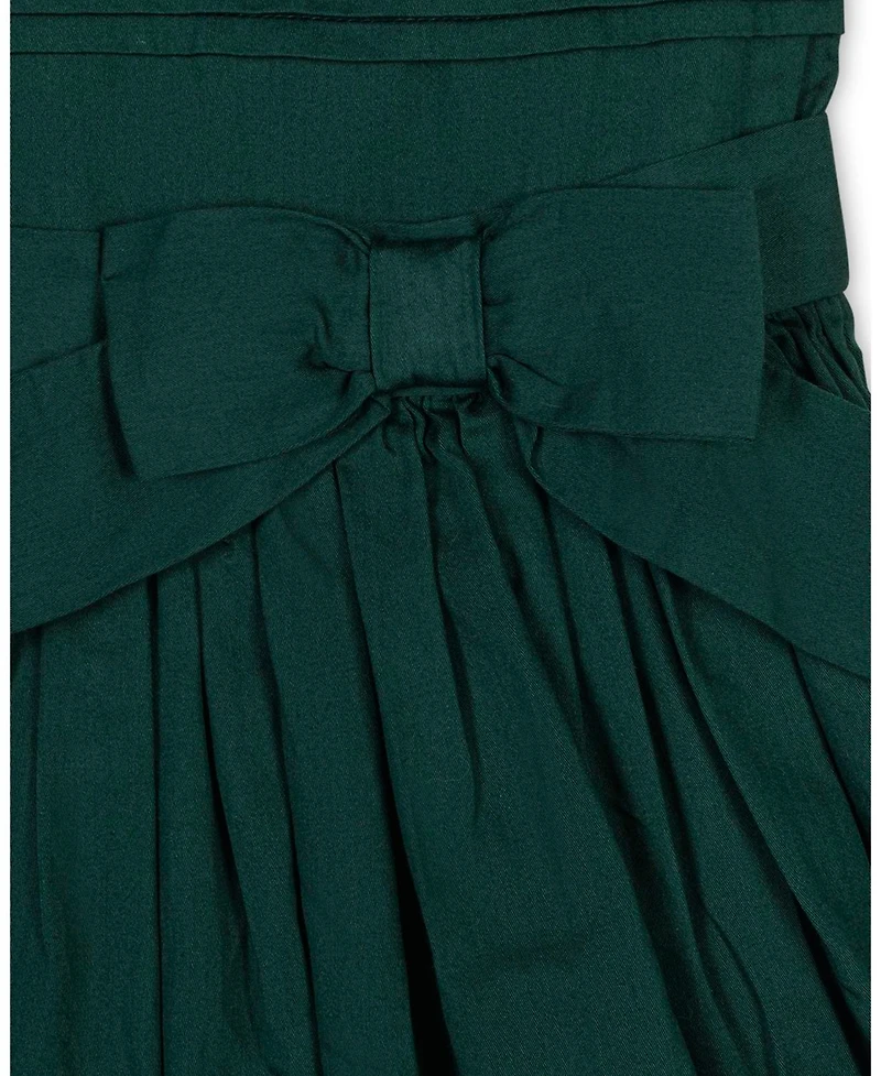 Hope & Henry Big Girls Organic Special Occasion Pleated Sateen Party Dress