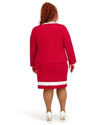 Kasper Seam Women's Crewneck Stripe Detail Sheath Dress