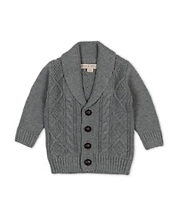 Hope & Henry Baby Boys Organic Shawl Collar Cable Sweater Cardigan