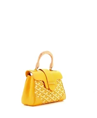 Pre-Owned Goyard Mini Saigon Top Handle Bag Coated Canvas with Leather