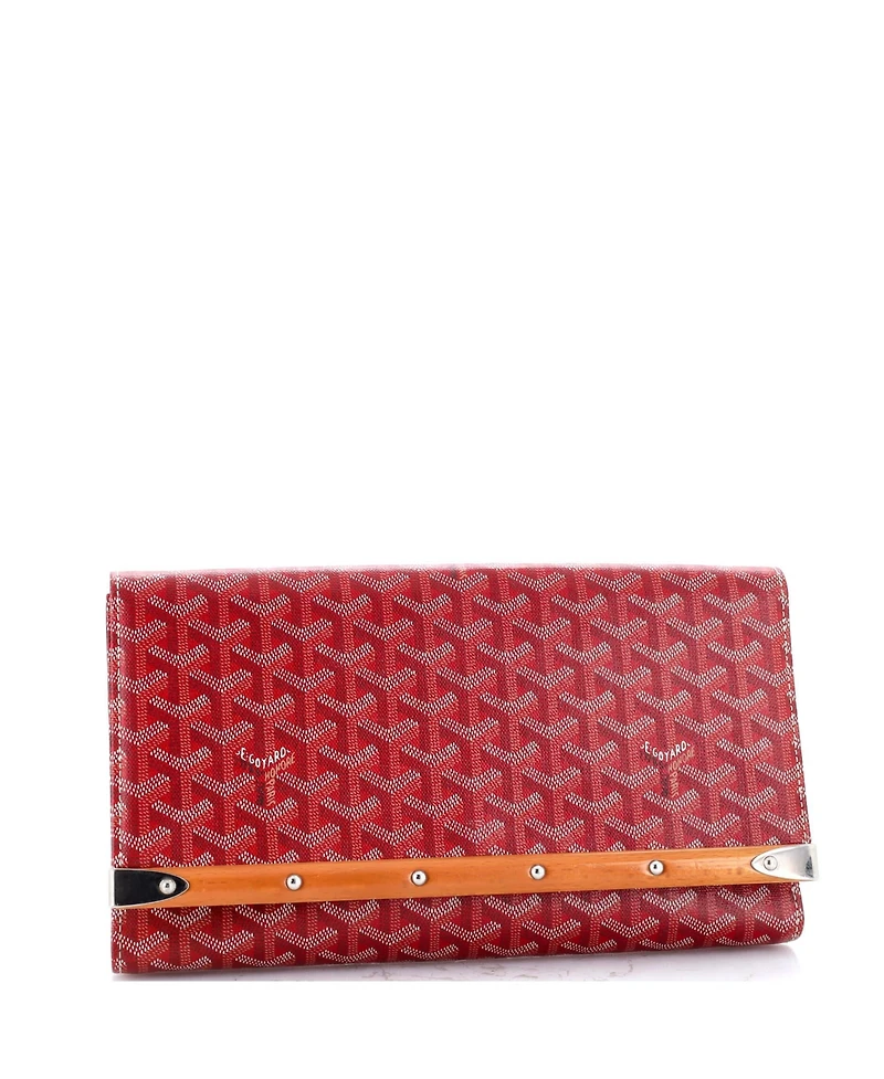 Pre-Owned Goyard Mm Monte Carlo Clutch Coated Canvas