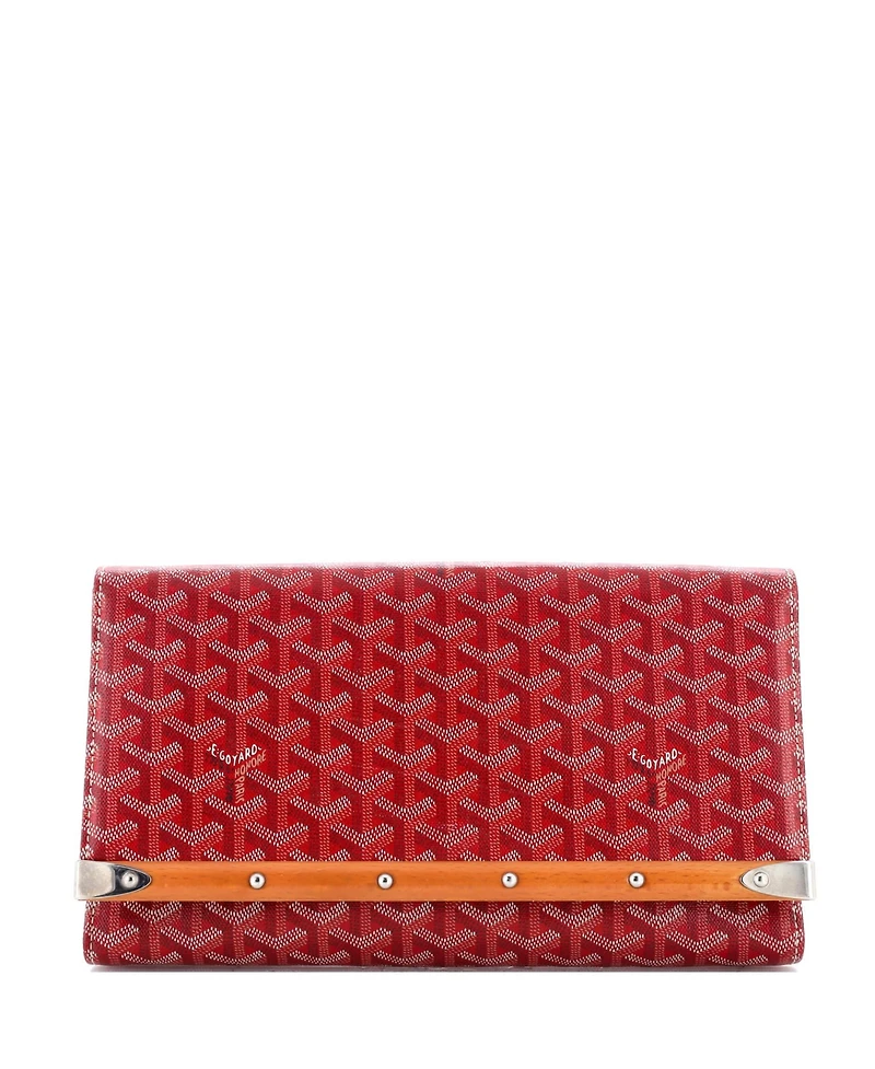 Pre-Owned Goyard Mm Monte Carlo Clutch Coated Canvas