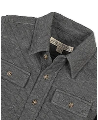 Hope & Henry Boys Long Sleeve Quilted Button Down Shirt Jacket