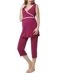 kimi + kai Maternity Nursing 2-Piece Pajama Set