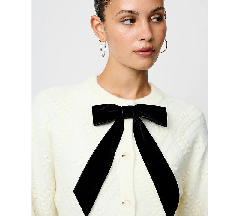 French Connection Women's Long-Sleeve Bow Detail Sweater