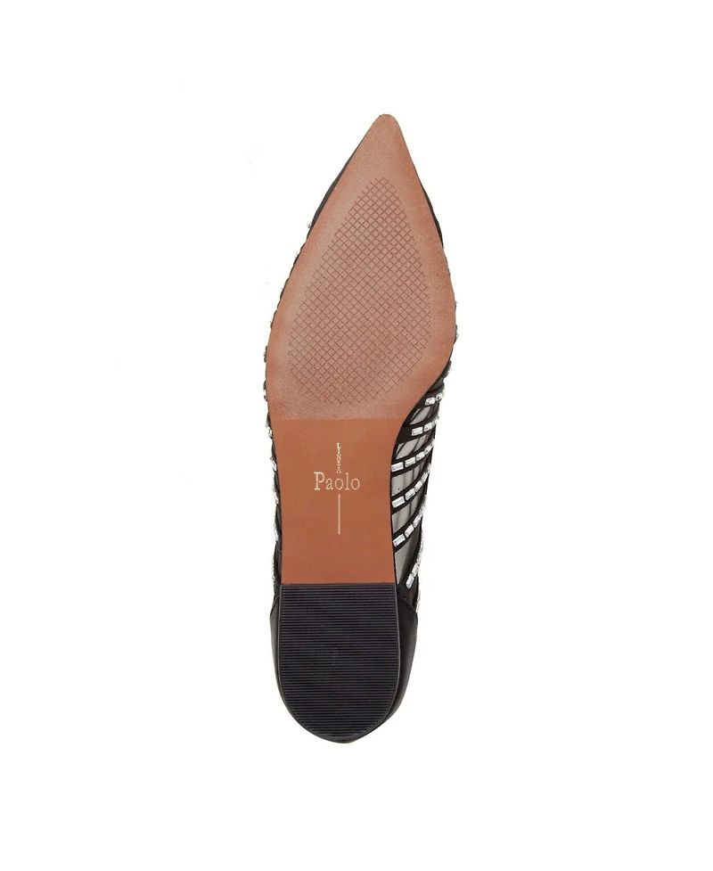 Linea Paolo Noelle Women's Pointed Toe Beaded Mesh Flat