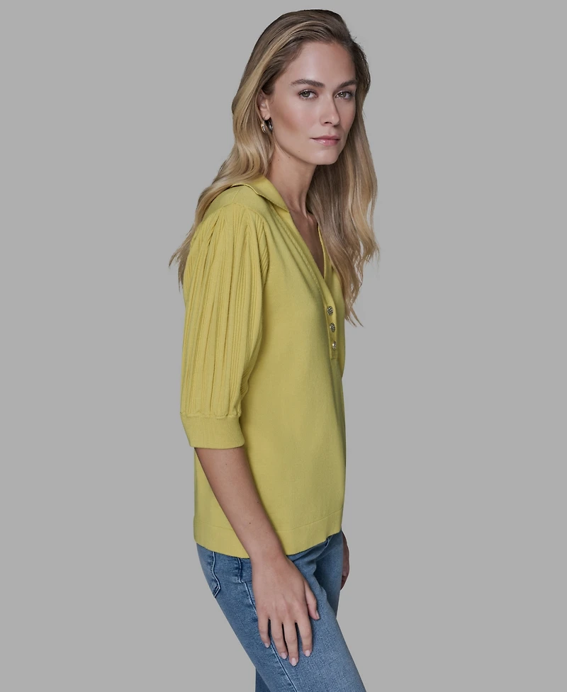 Karl Lagerfeld Paris Women's V-Neck Top