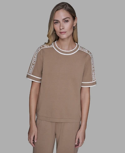 Karl Lagerfeld Paris Women's Logo Detail Sweater