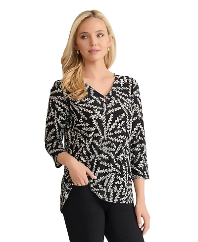 Jones New York Women's V-Neck Pull-On Top