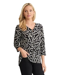 Jones New York Women's V-Neck Pull-On Top