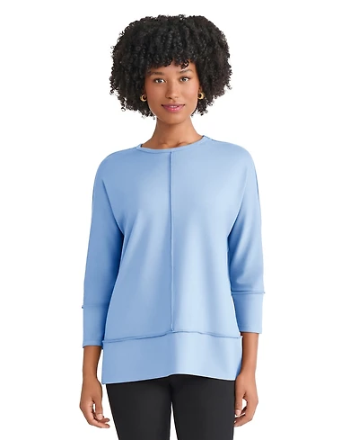 Jones New York Women's 3/4-Sleeve Crewneck Top