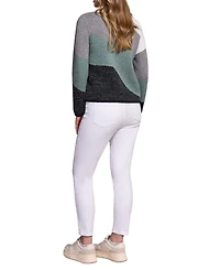 Tribal Women's Fuzzy Double Knit Crew Neck Sweater