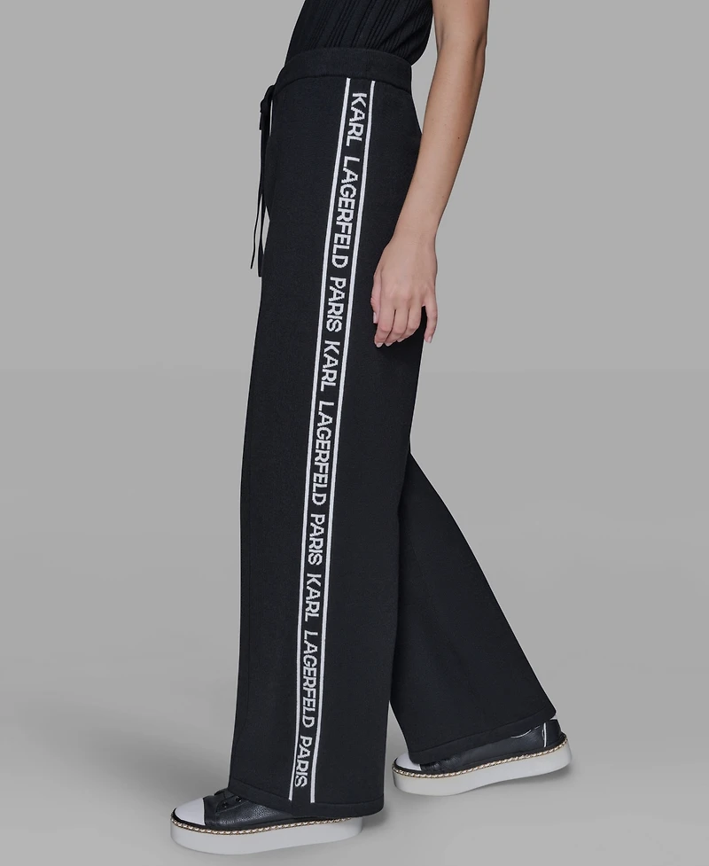 Karl Lagerfeld Paris Women's Logo Detail Pants