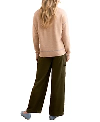 Tribal Women's Saddle Stitch Crew Neck Sweater